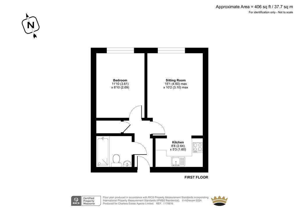 1 bedroom flat for sale - floorplan