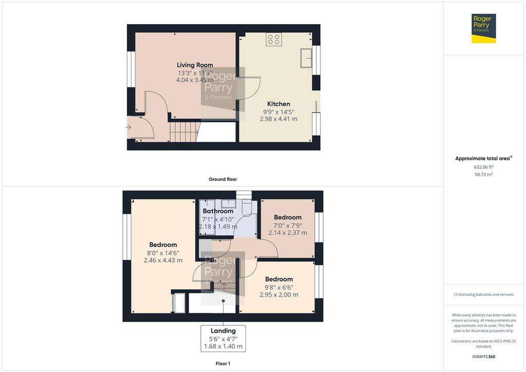 3 bedroom semi-detached house for sale - floorplan