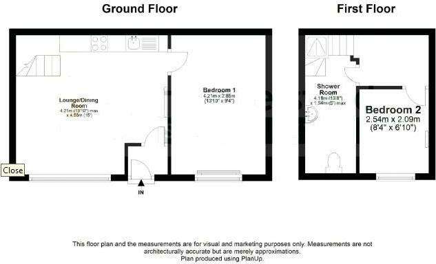 2 bedroom terraced house for sale - floorplan