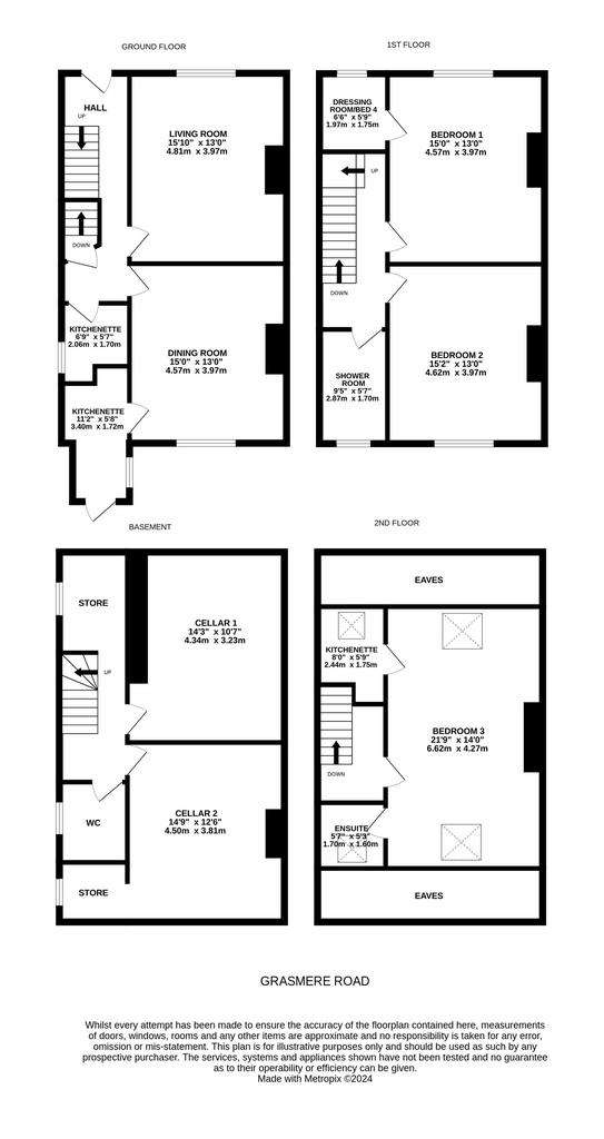 4 bedroom semi-detached house for sale - floorplan