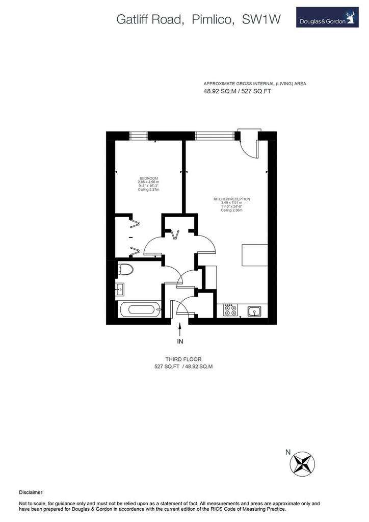 1 bedroom flat to rent - floorplan