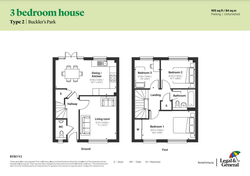 3 bedroom semi-detached house to rent - floorplan