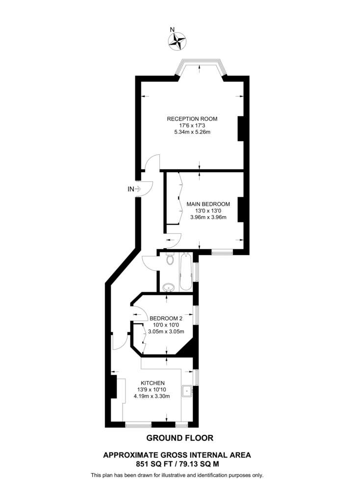 2 bedroom flat to rent - floorplan