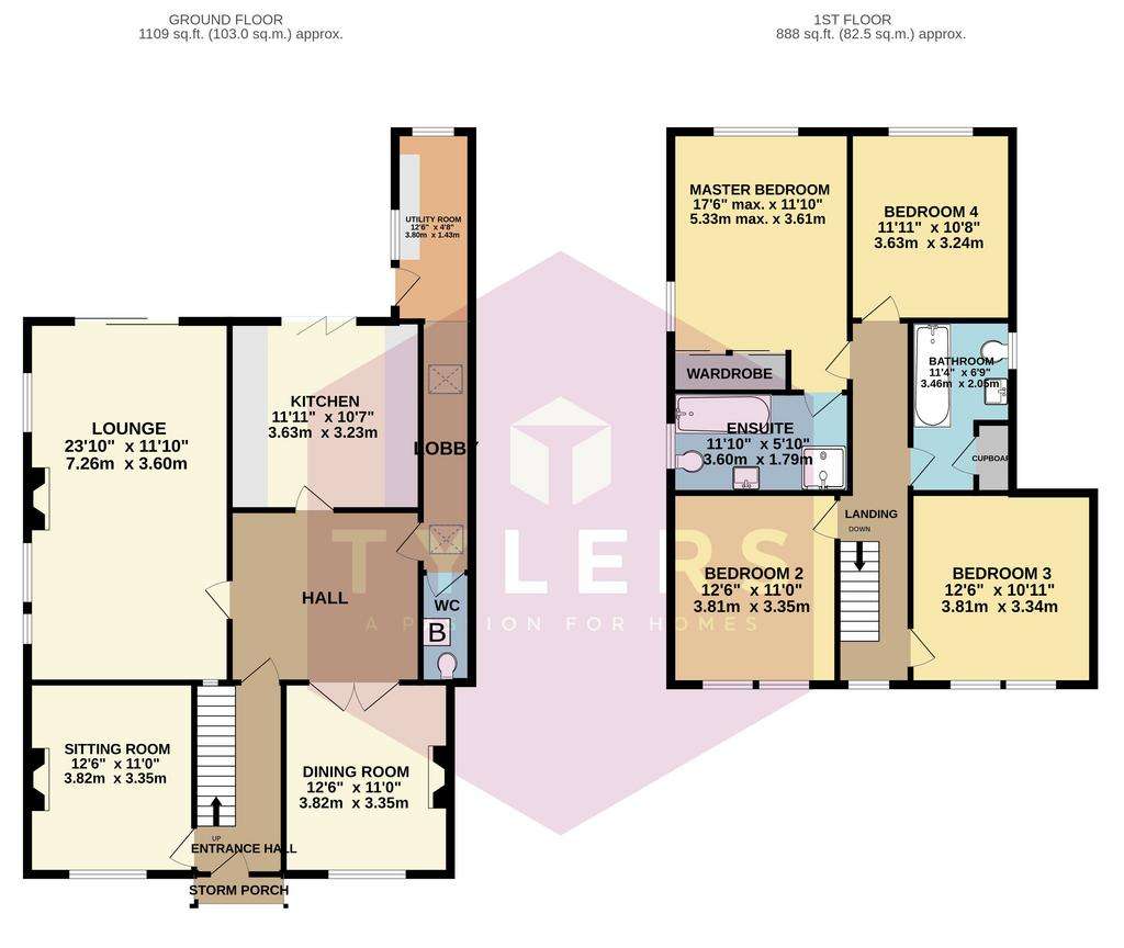 4 bedroom detached house for sale - floorplan