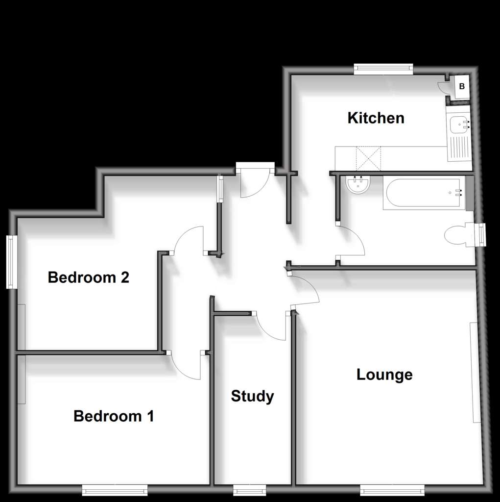 2 bedroom flat for sale - floorplan