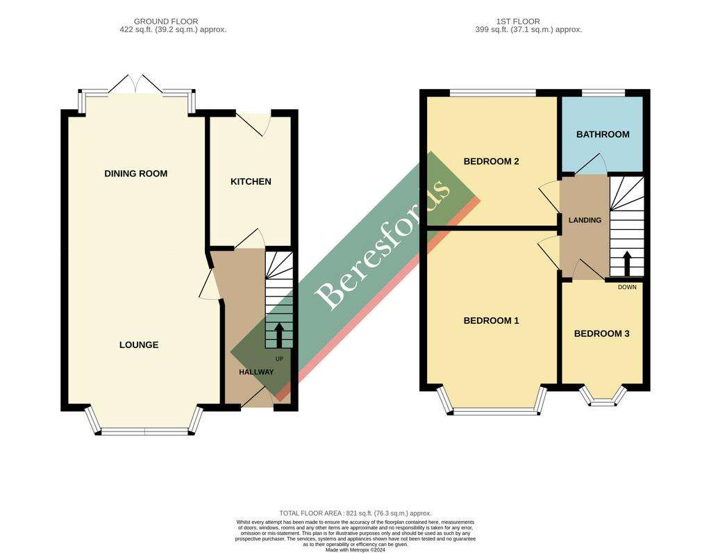 3 bedroom terraced house for sale - floorplan