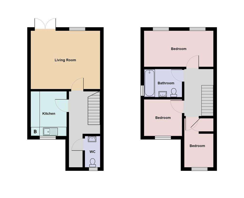 3 bedroom semi-detached house to rent - floorplan