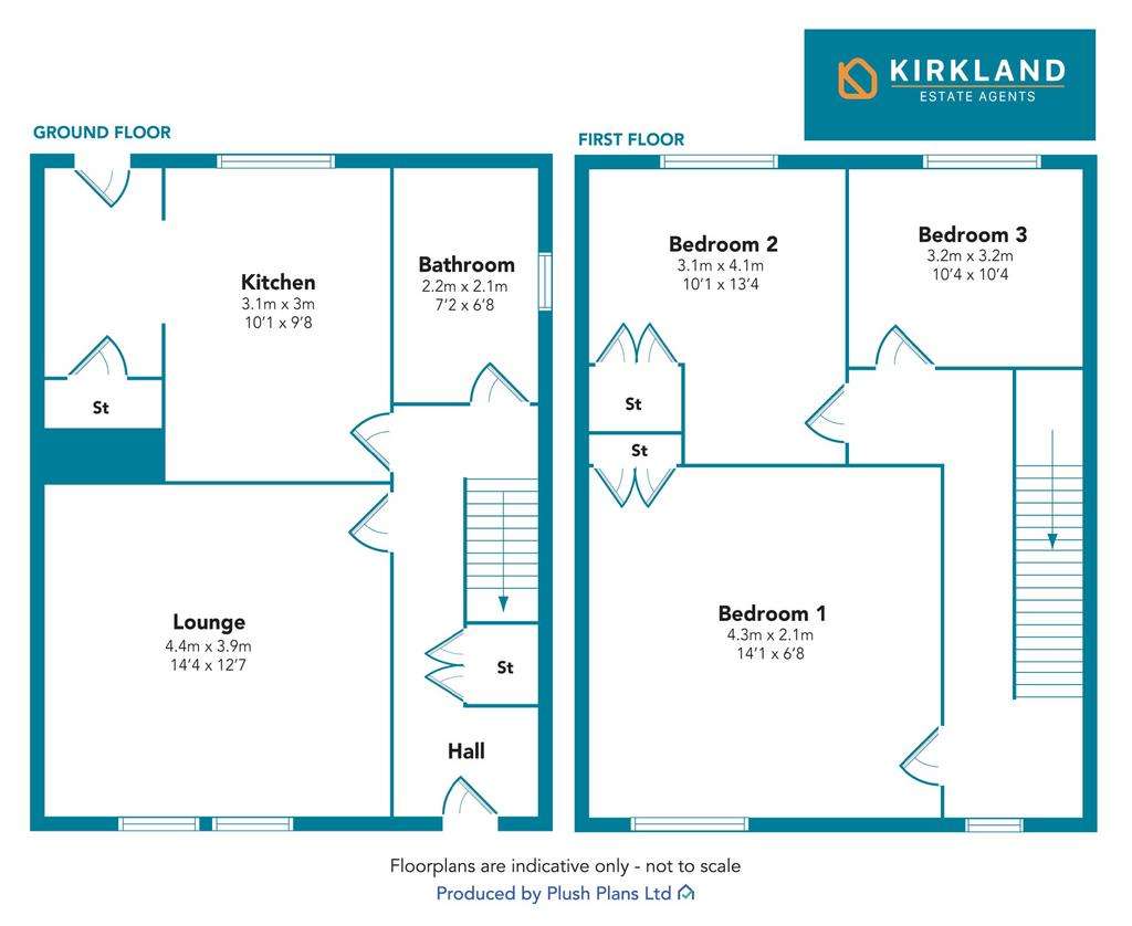 3 bedroom terraced house for sale - floorplan