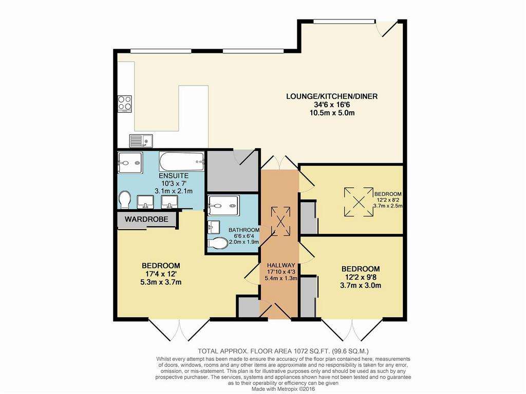 3 bedroom penthouse apartment to rent - floorplan