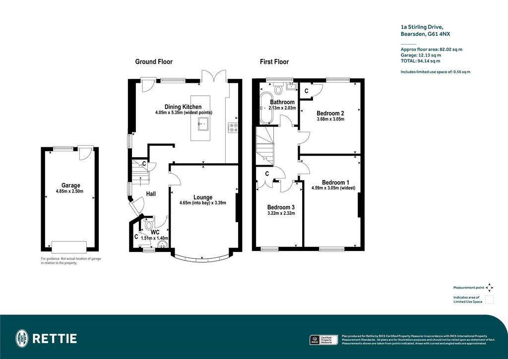 3 bedroom semi-detached house for sale - floorplan