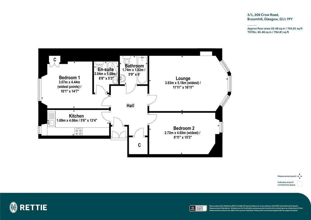 2 bedroom flat for sale - floorplan