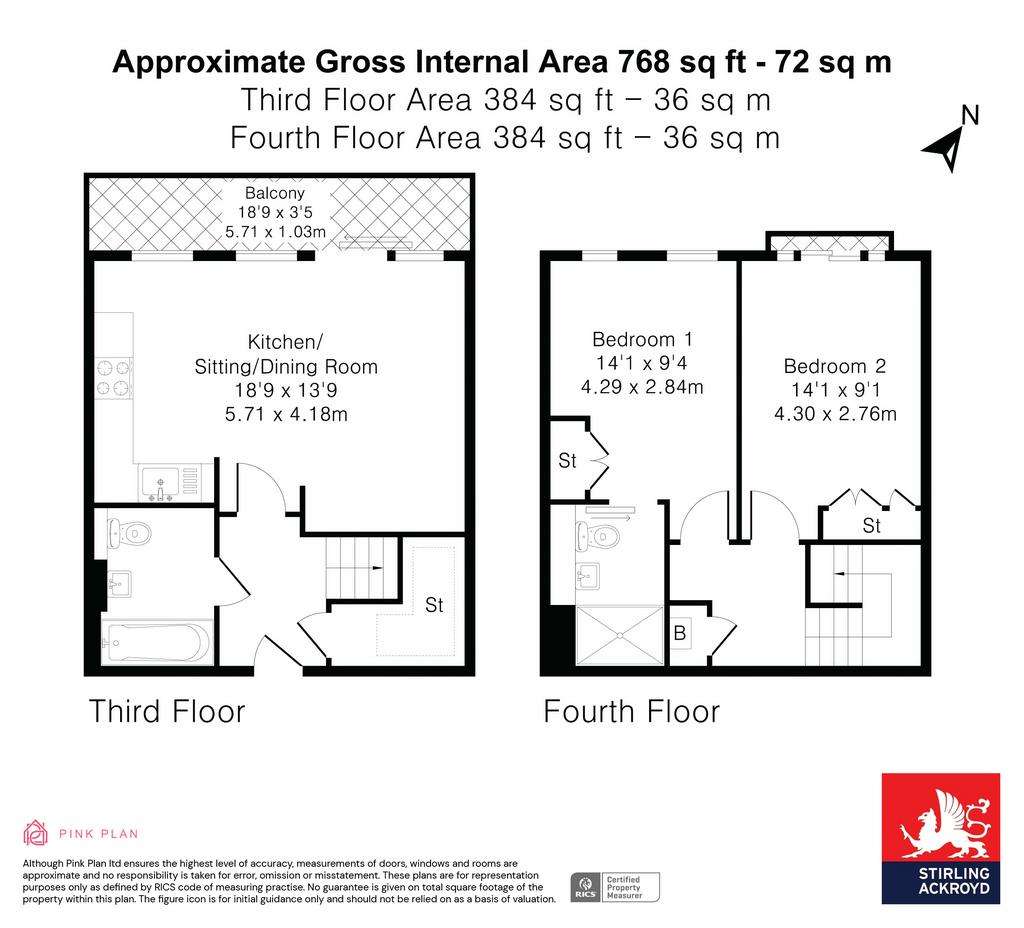 2 bedroom flat to rent - floorplan