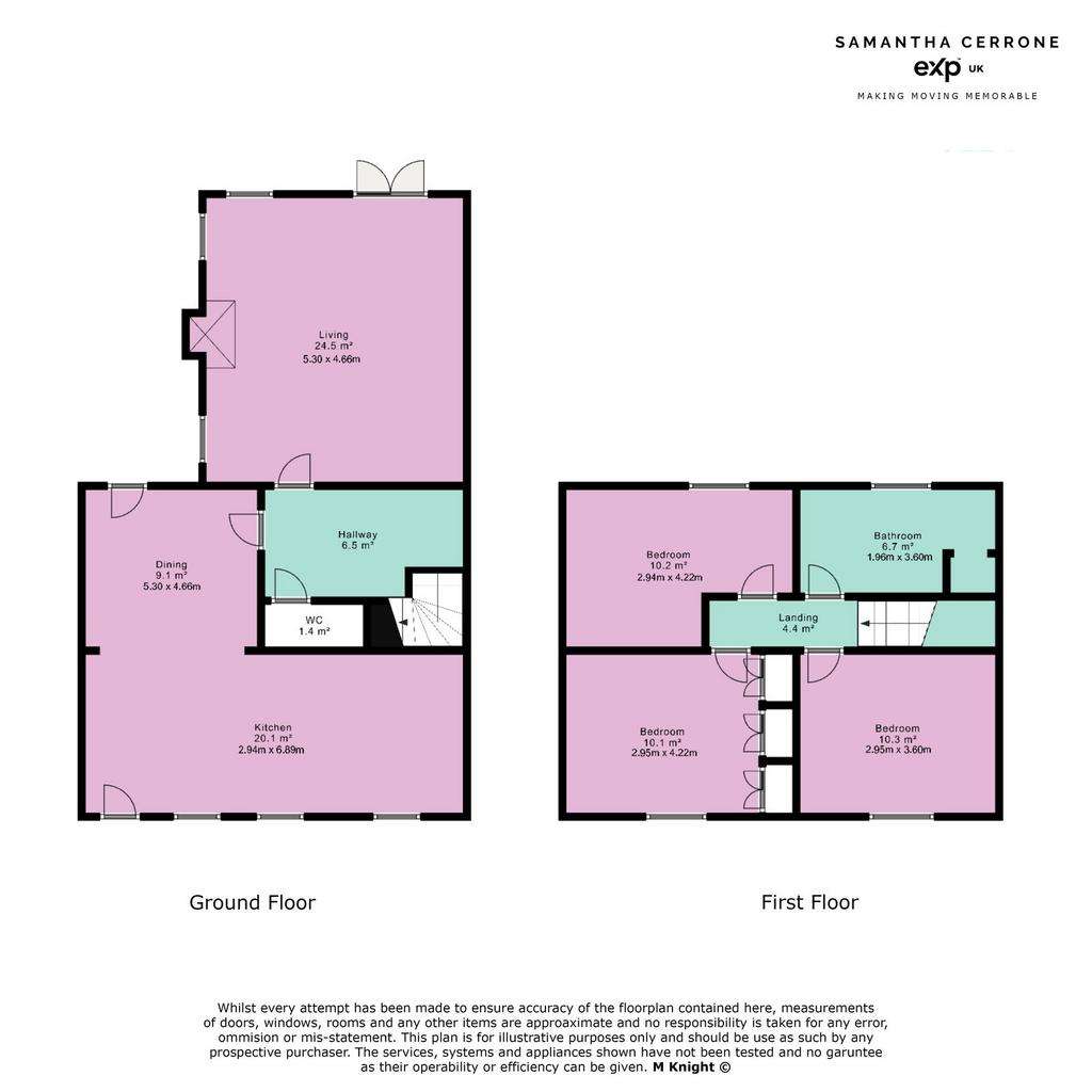 3 bedroom terraced house for sale - floorplan