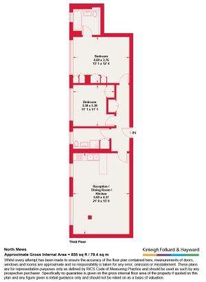 2 bedroom flat to rent - floorplan