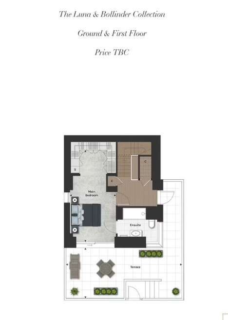 2 bedroom duplex apartment to rent - floorplan