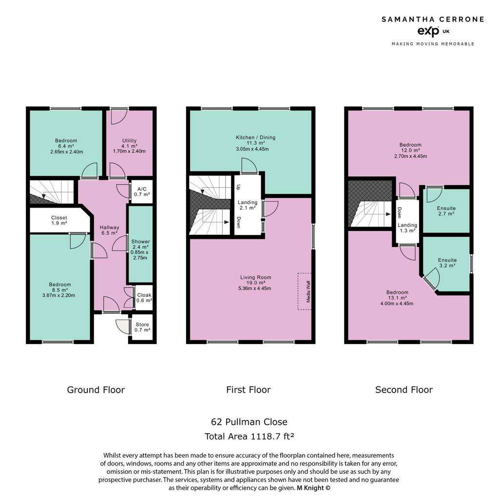 4 bedroom end of terrace house for sale - floorplan