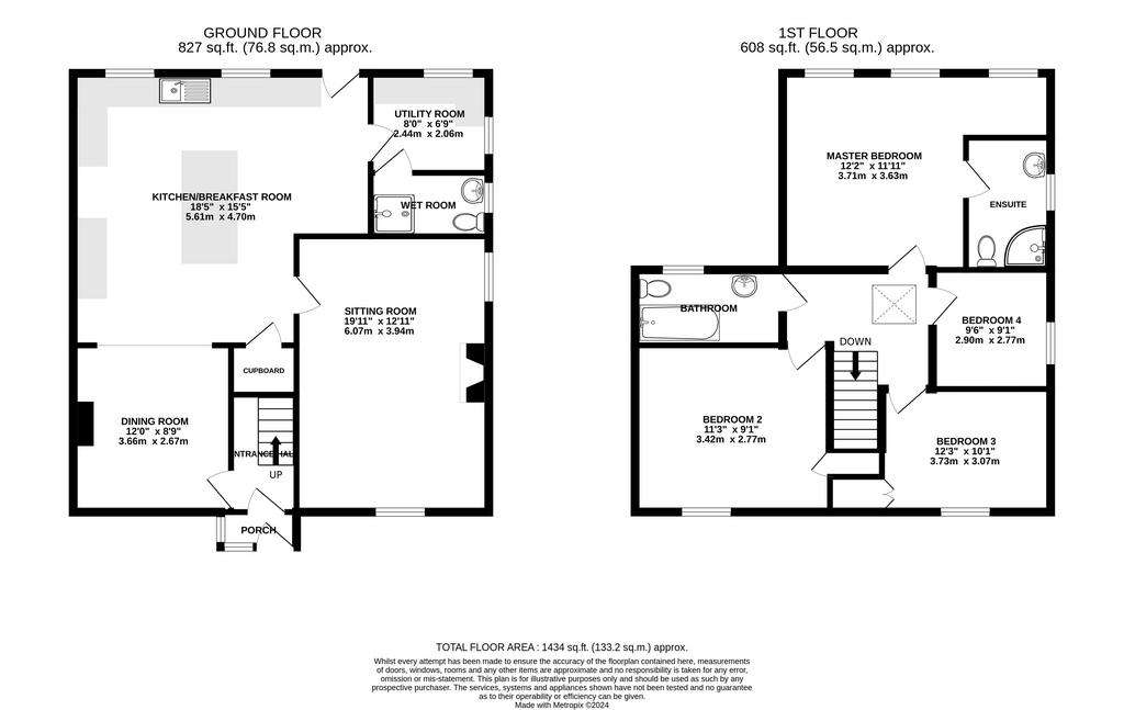 4 bedroom semi-detached house for sale - floorplan