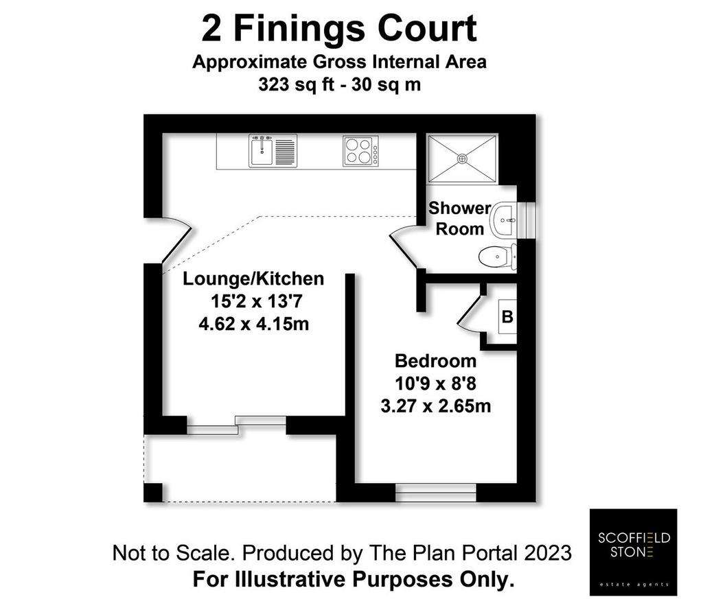 1 bedroom flat to rent - floorplan