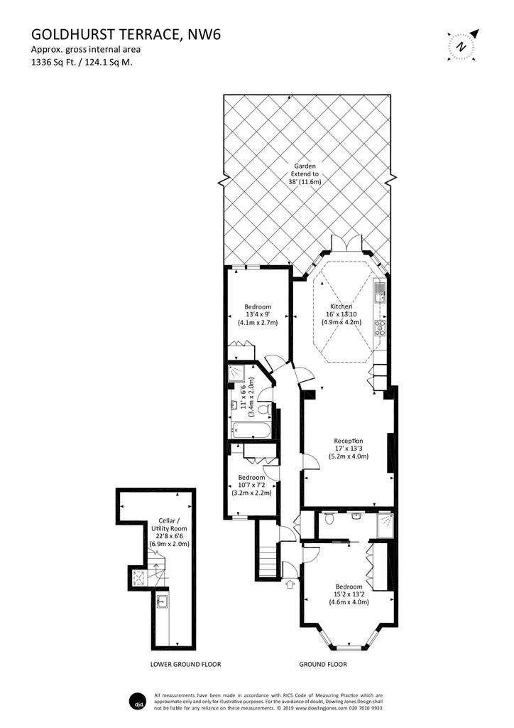 3 bedroom flat to rent - floorplan