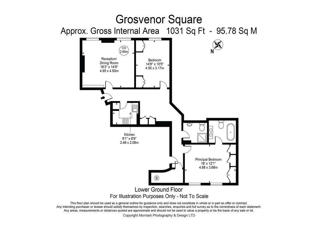 2 bedroom flat to rent - floorplan