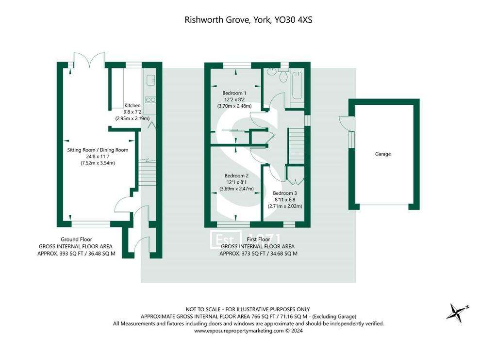 3 bedroom semi-detached house for sale - floorplan