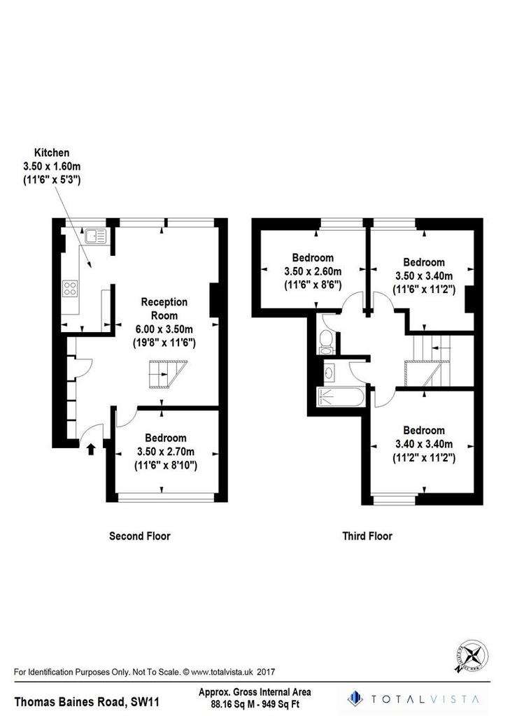 4 bedroom flat to rent - floorplan