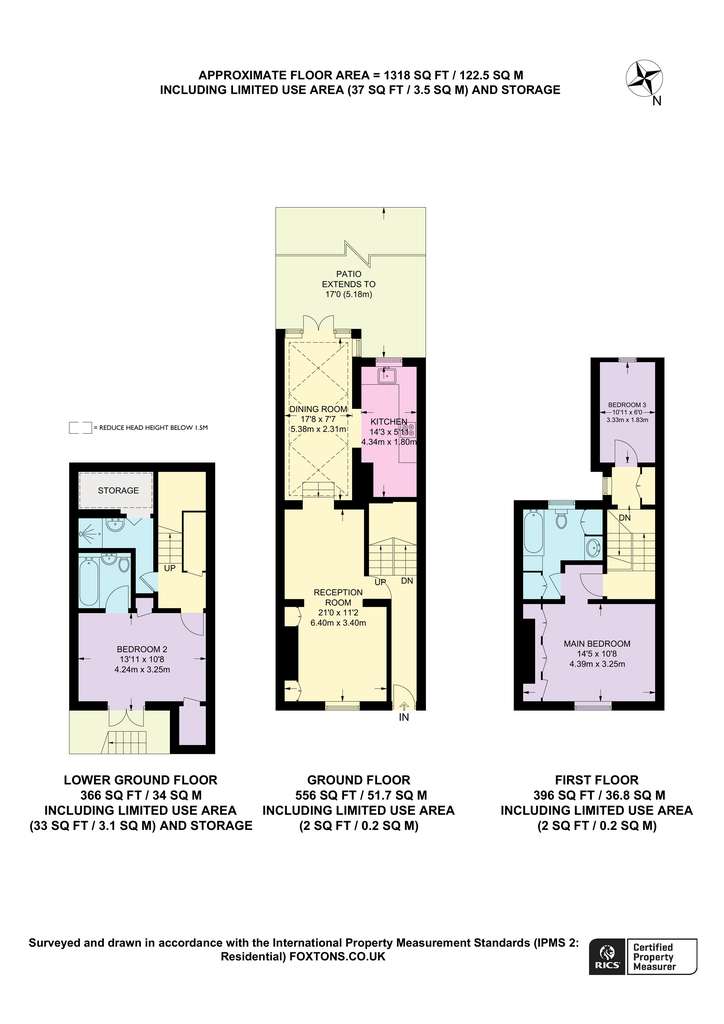 3 bedroom terraced house to rent - floorplan