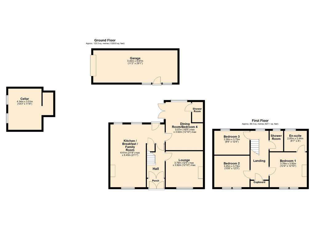 3 bedroom link-detached house for sale - floorplan