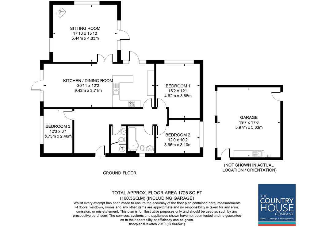 3 bedroom detached house to rent - floorplan