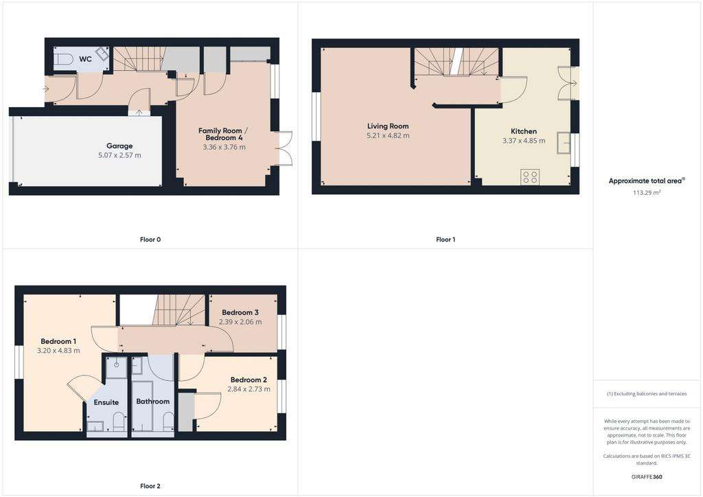 4 bedroom terraced house for sale - floorplan