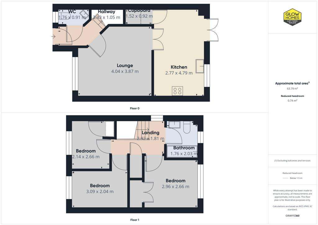 3 bedroom semi-detached house for sale - floorplan