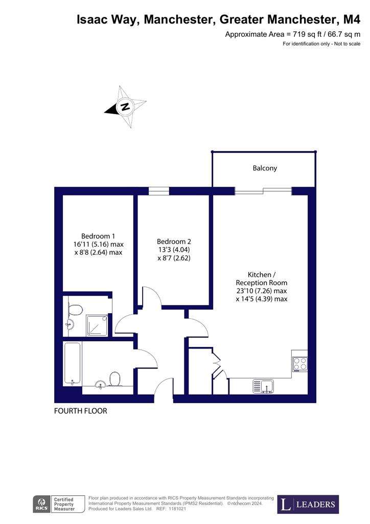 2 bedroom flat for sale - floorplan