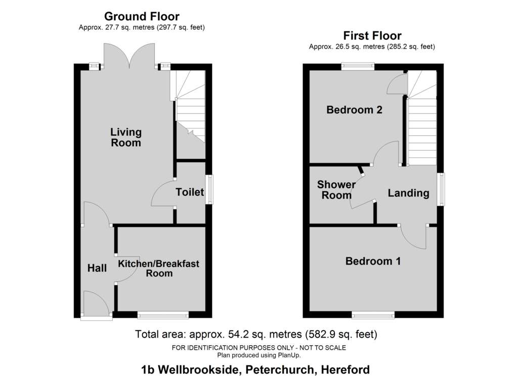 2 bedroom semi-detached house for sale - floorplan