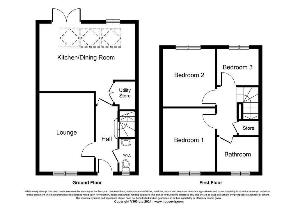 3 bedroom semi-detached house for sale - floorplan