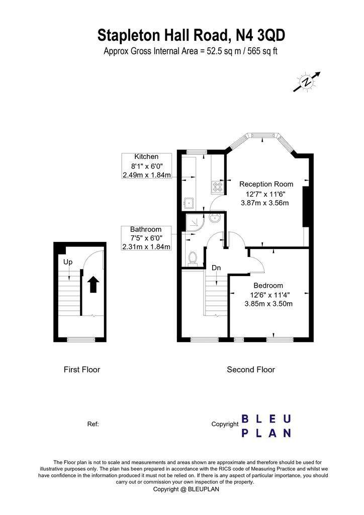 1 bedroom flat for sale - floorplan