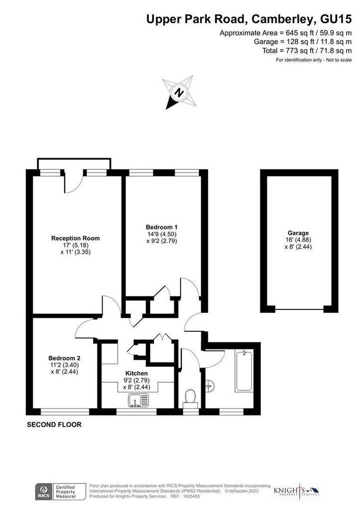 2 bedroom flat to rent - floorplan