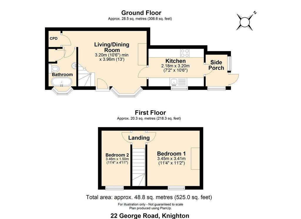 2 bedroom cottage for sale - floorplan