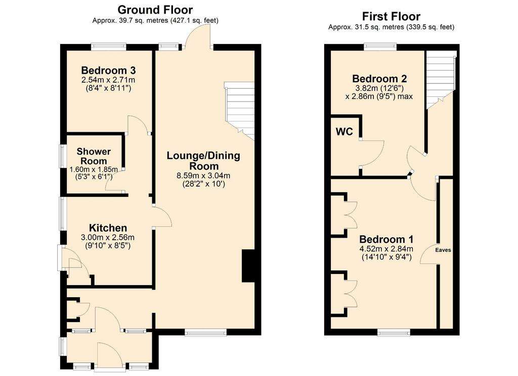 3 bedroom semi-detached house for sale - floorplan