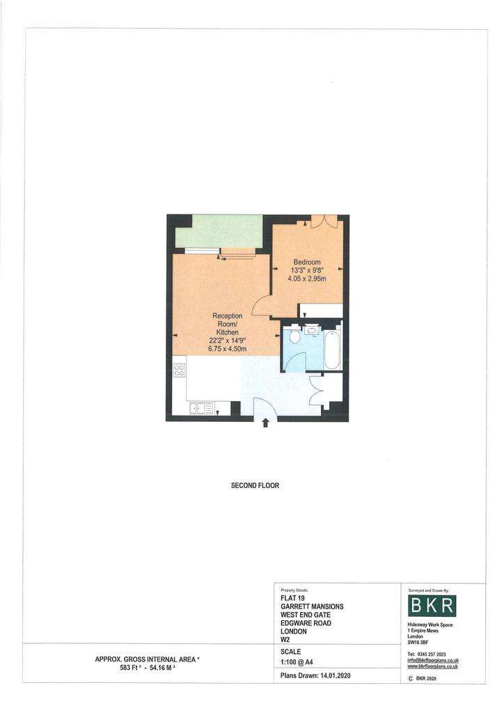 1 bedroom flat to rent - floorplan