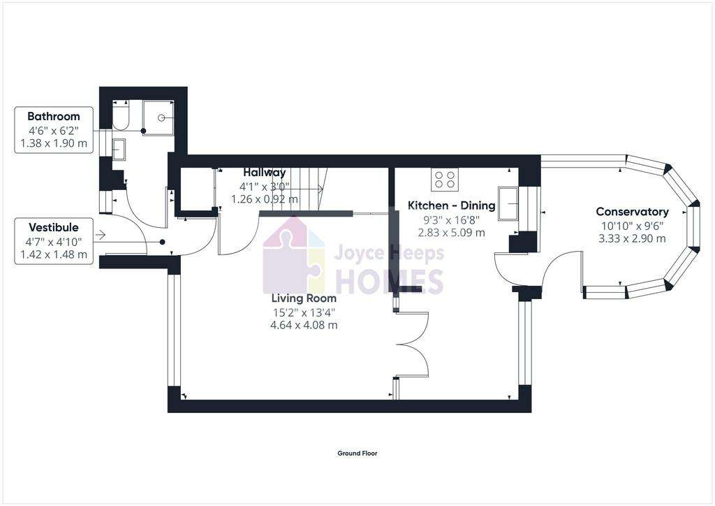 3 bedroom detached villa for sale - floorplan