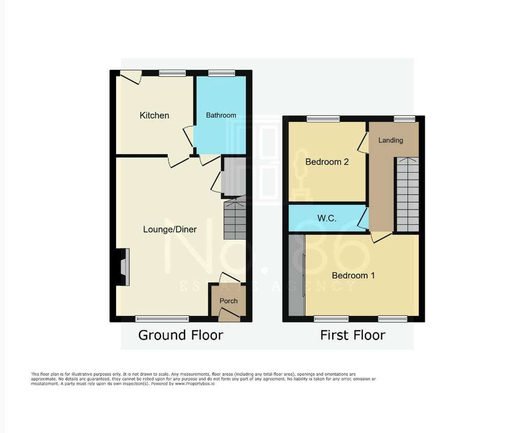 2 bedroom end of terrace house for sale - floorplan