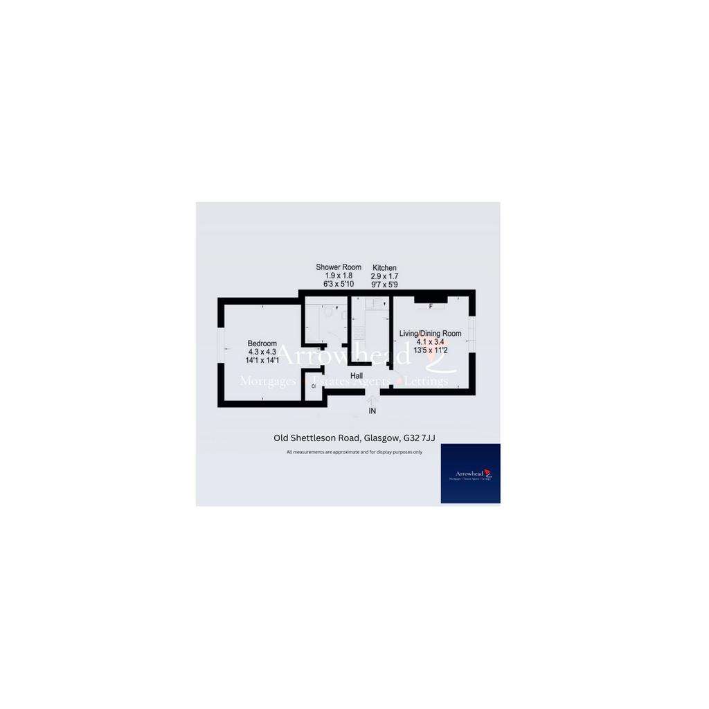 1 bedroom flat to rent - floorplan