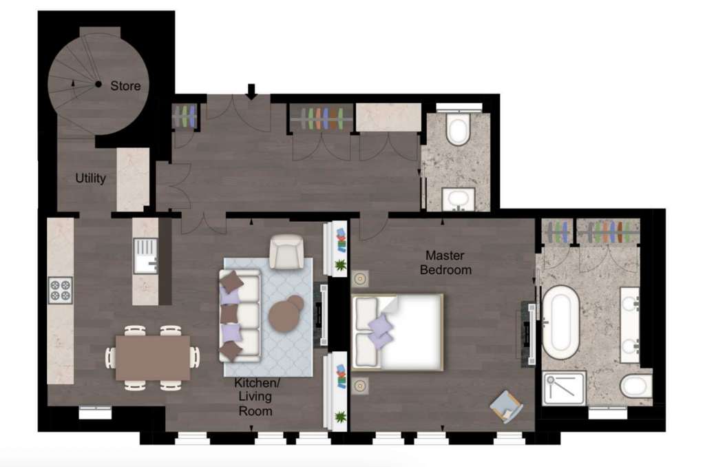 1 bedroom flat to rent - floorplan