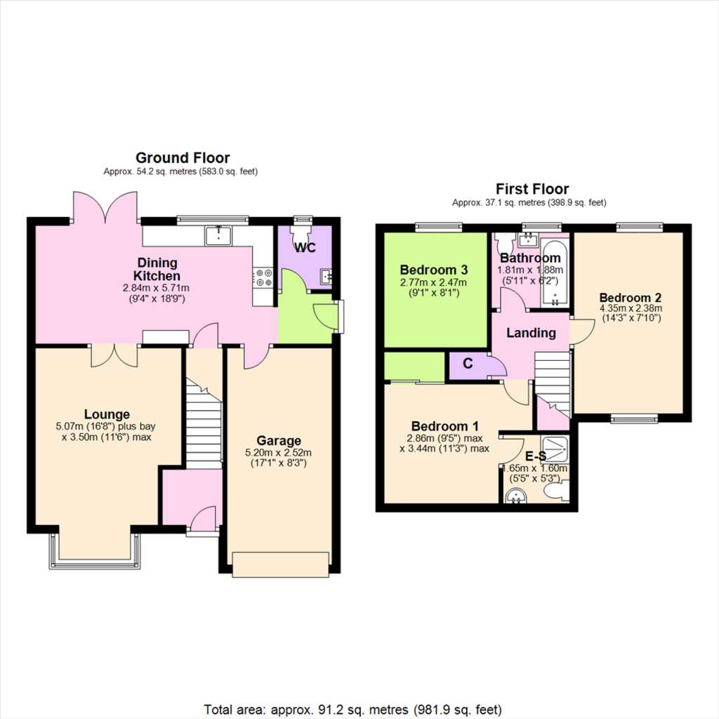 3 bedroom detached house for sale - floorplan