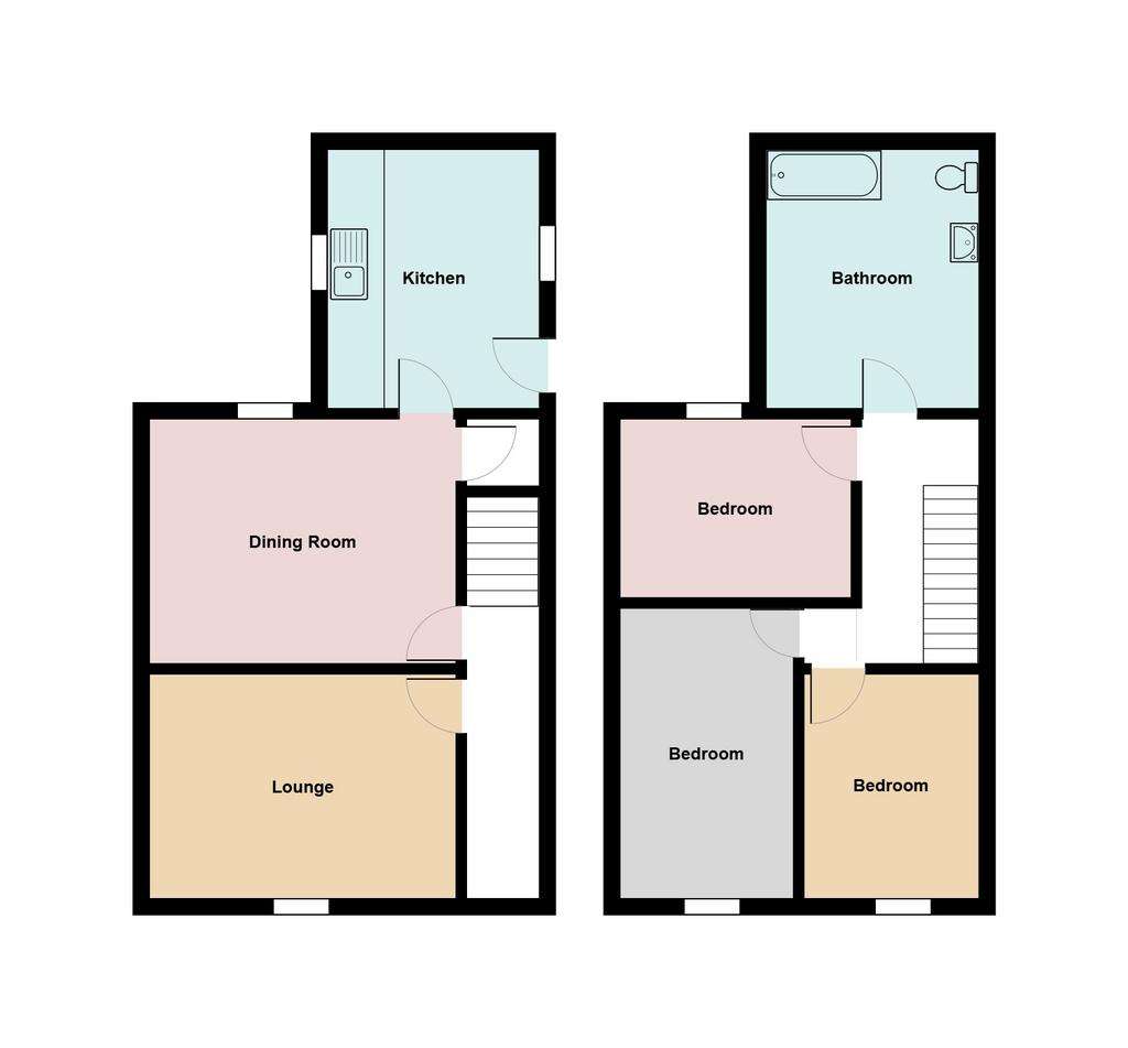 3 bedroom end of terrace house for sale - floorplan