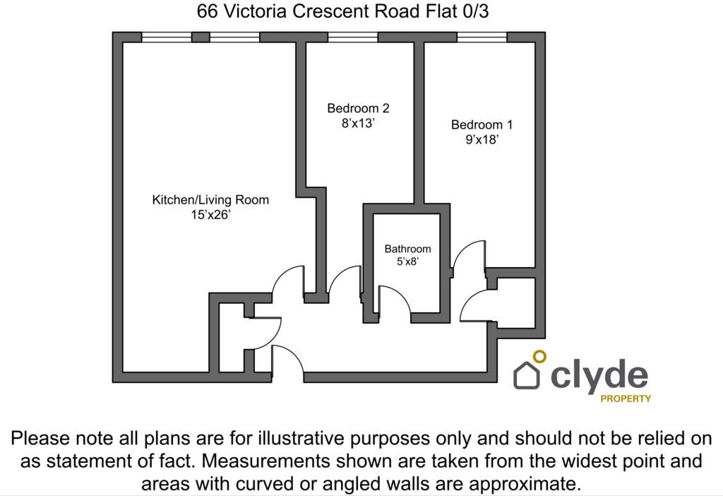 2 bedroom flat to rent - floorplan