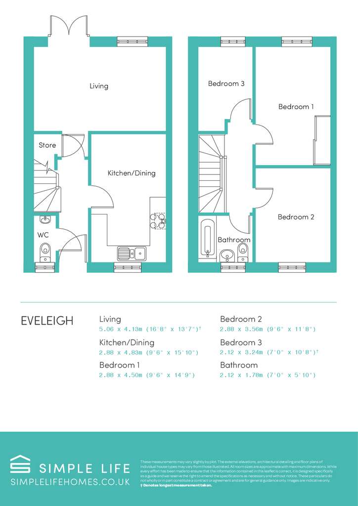 3 bedroom terraced house to rent - floorplan