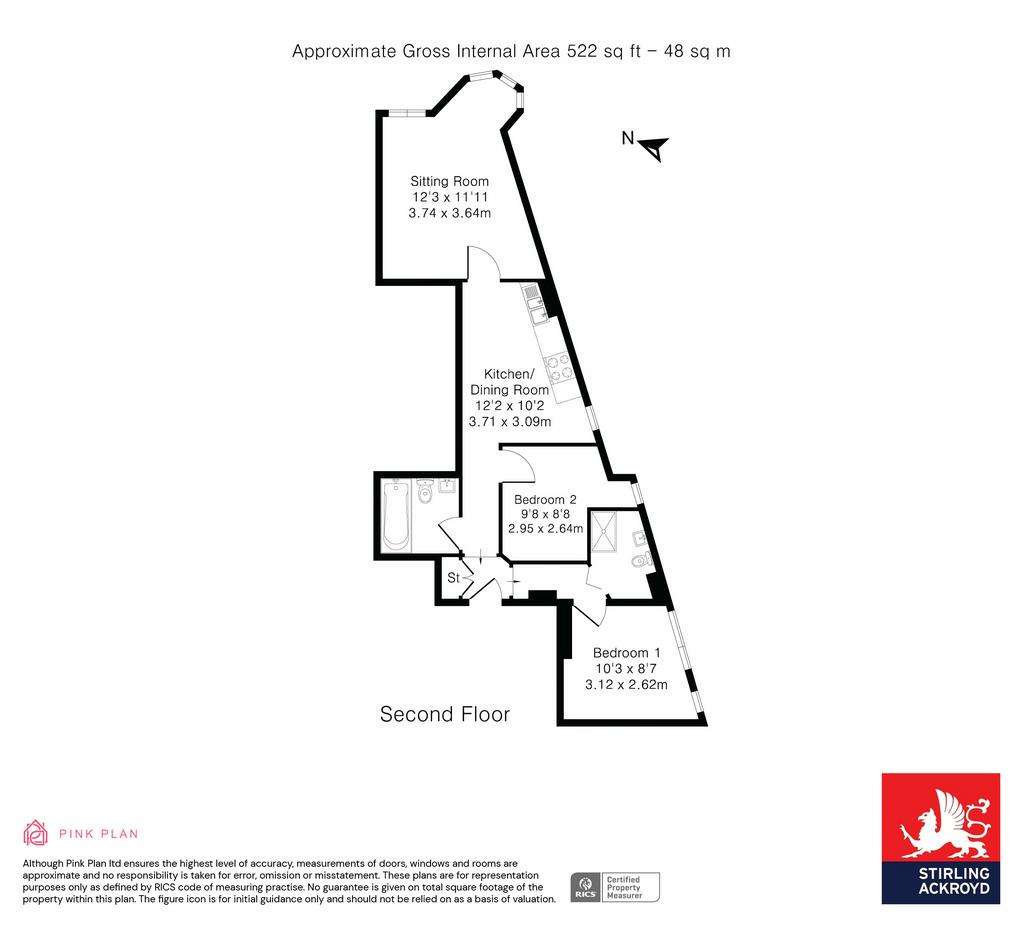 3 bedroom flat to rent - floorplan