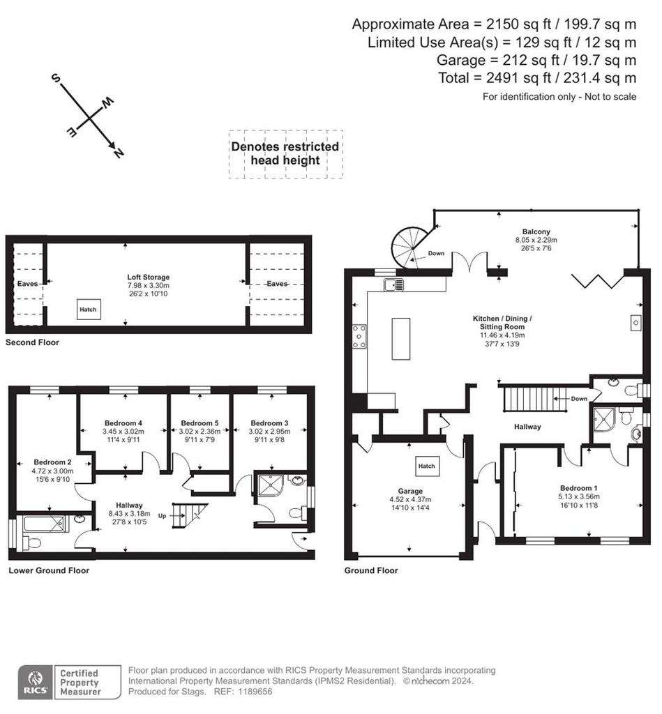 5 bedroom detached house for sale - floorplan