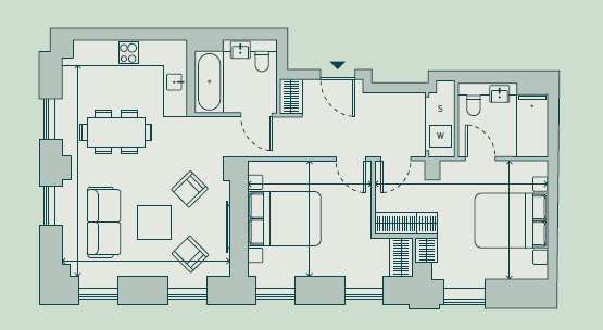 2 bedroom flat for sale - floorplan